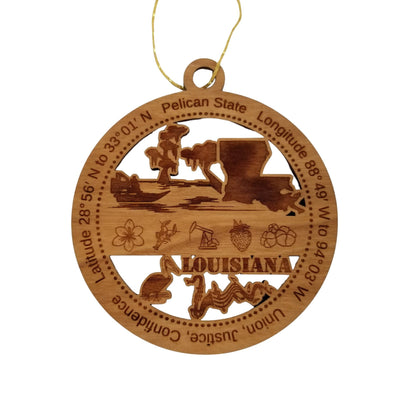 Wholesale Louisiana Wood Ornament -  LA Souvenir - Handmade