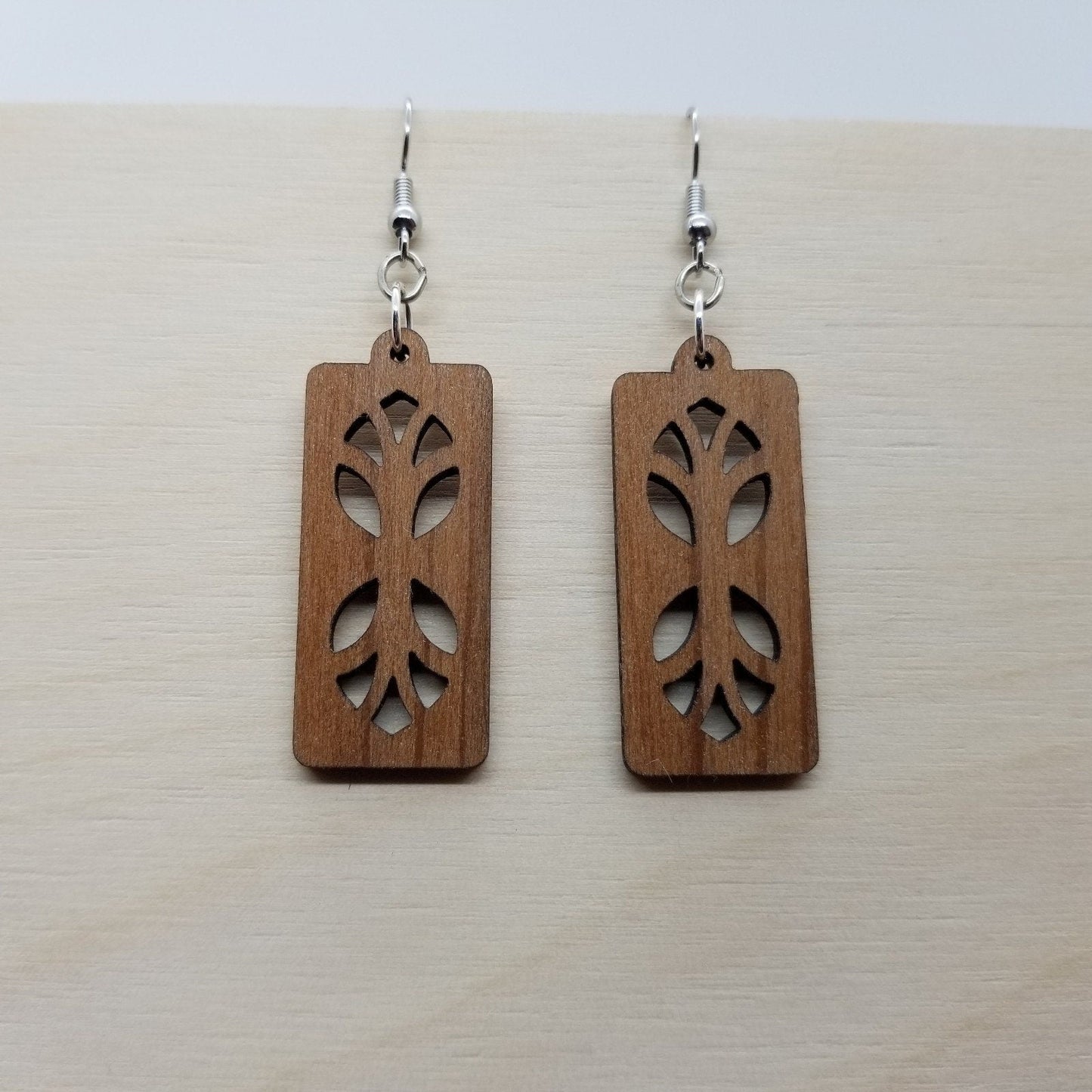 Wholesale Wood Earrings - Cutout Branches or Tree Earrings - Dangle Earrings - CA Souvenir Keepsake