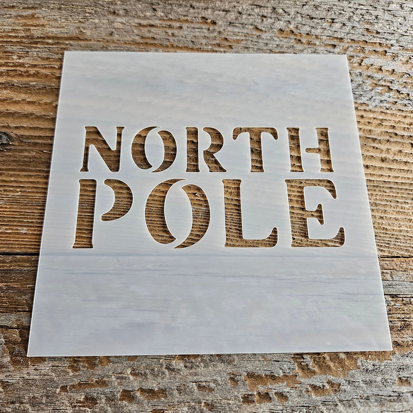 North Pole Stencil Reusable Cookie Decorating Craft Painting Windows Signs Mylar Many Sizes Christmas Winter