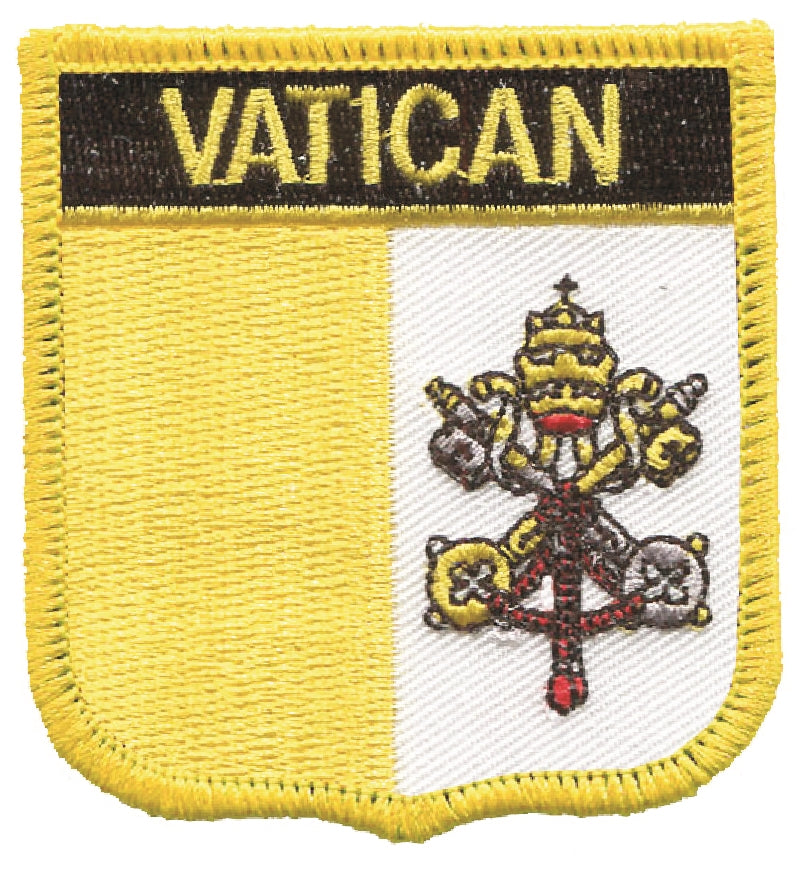 VATICAN medium flag shield souvenir embroidered patch