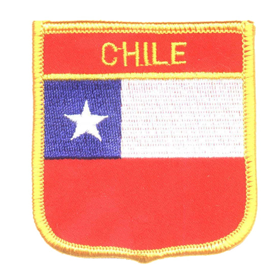 CHILE medium flag shield souvenir embroidered patch