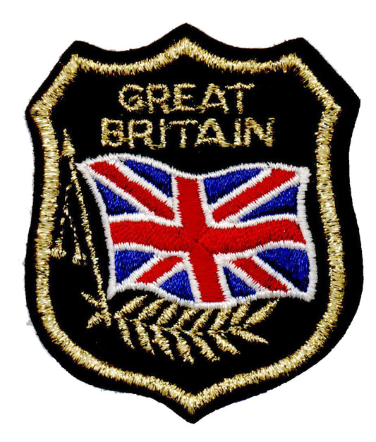 GREAT BRITAIN mylar shield souvenir embroidered patch