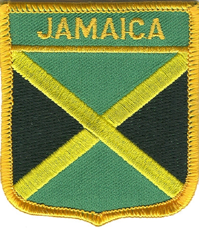 JAMAICA medium flag shield souvenir embroidered patch