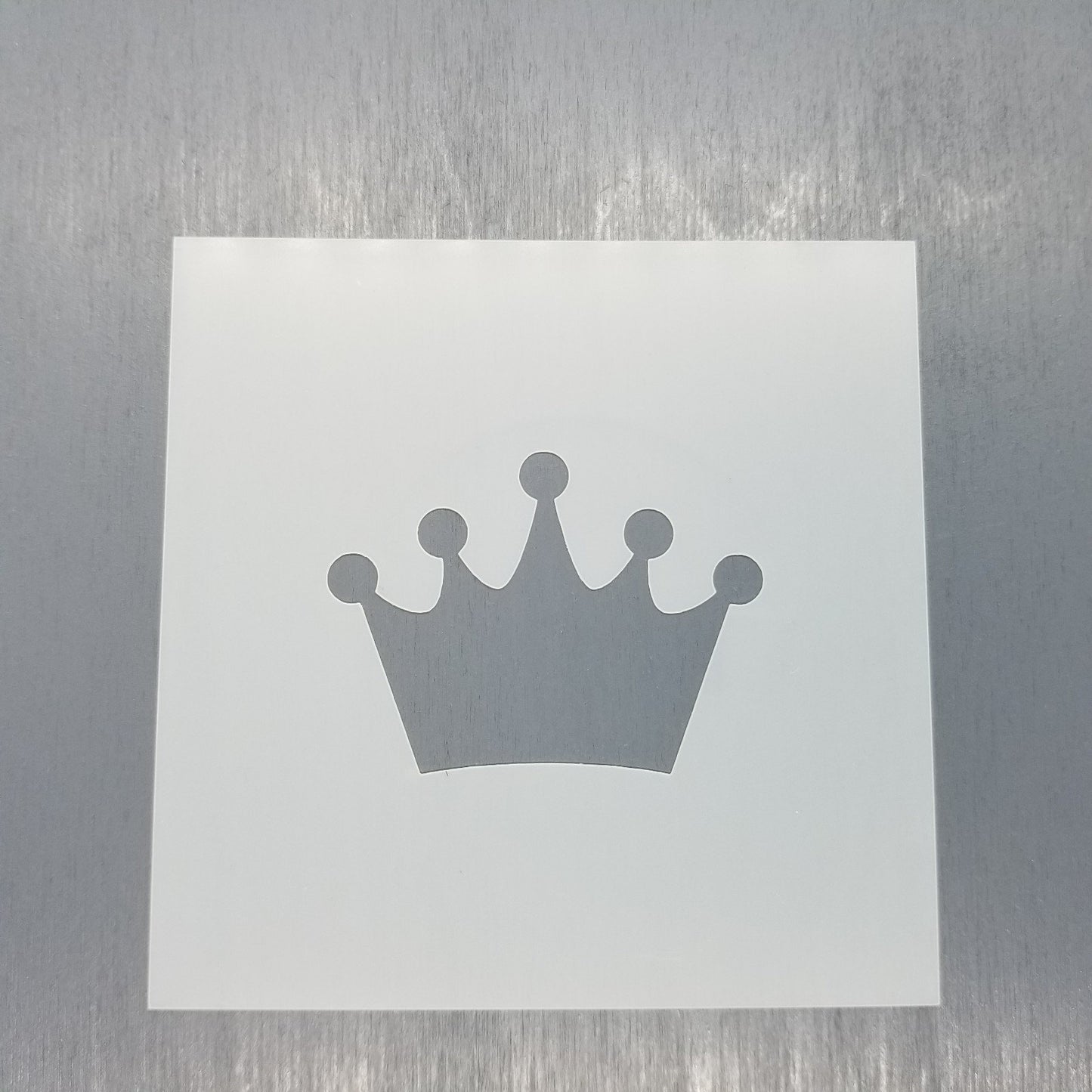 Crown Stencil Reusable Food Safe Sign Painting Decorating Cookie Stencil Angled Sides 5 Points Crown