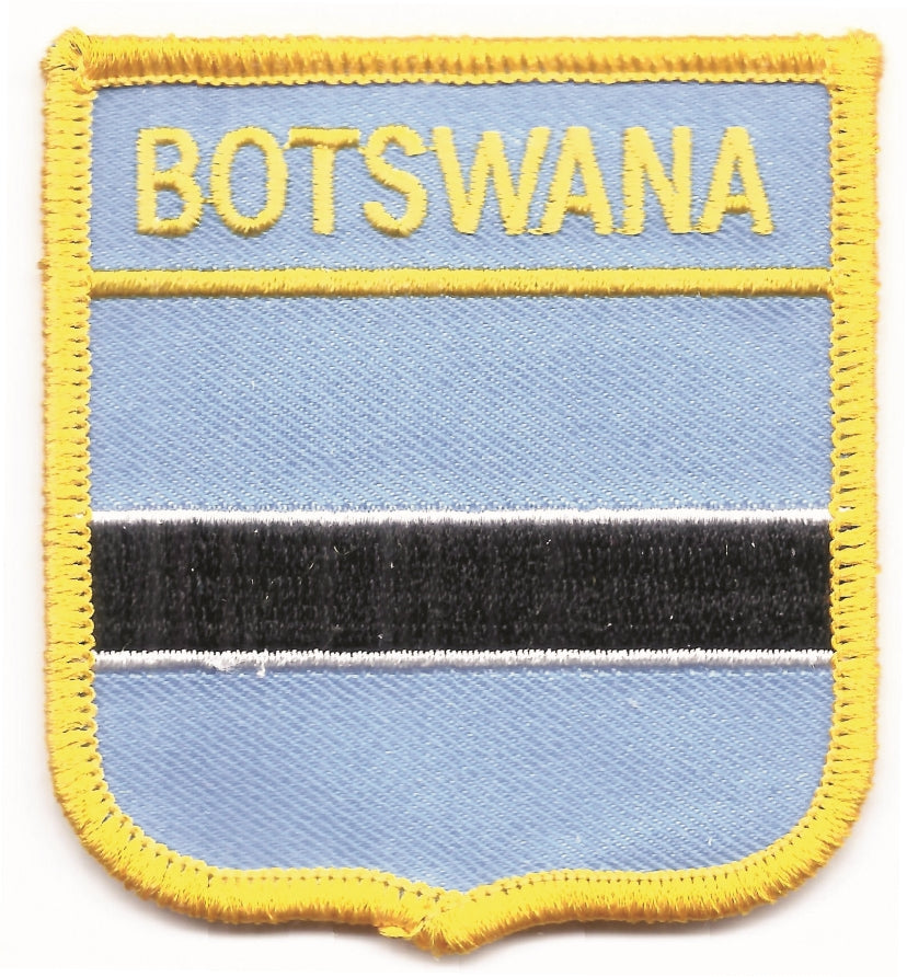 BOTSWANA medium flag shield souvenir embroidered patch