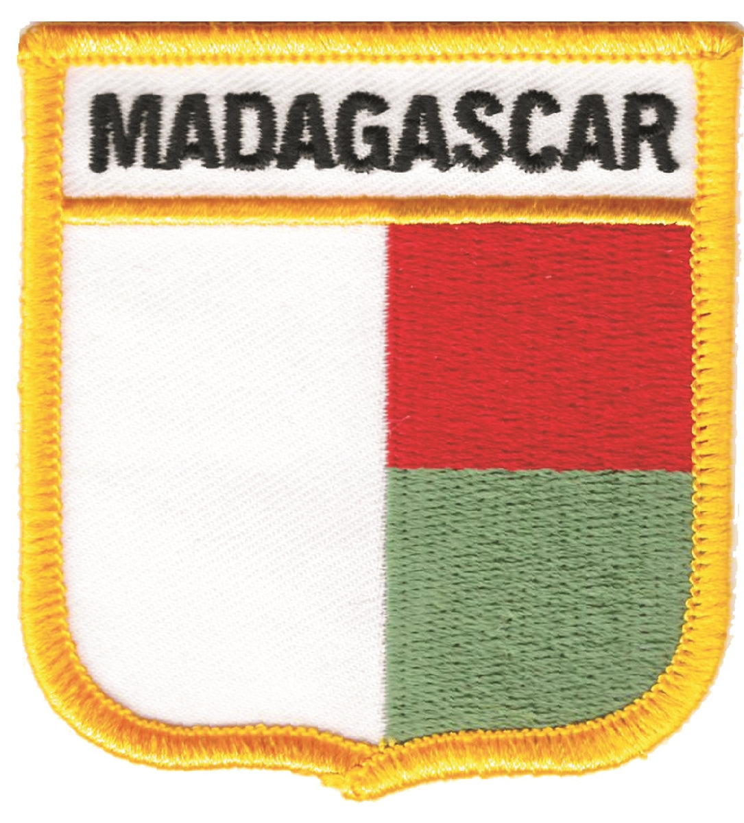 MADAGASCAR medium flag shield souvenir embroidered patch