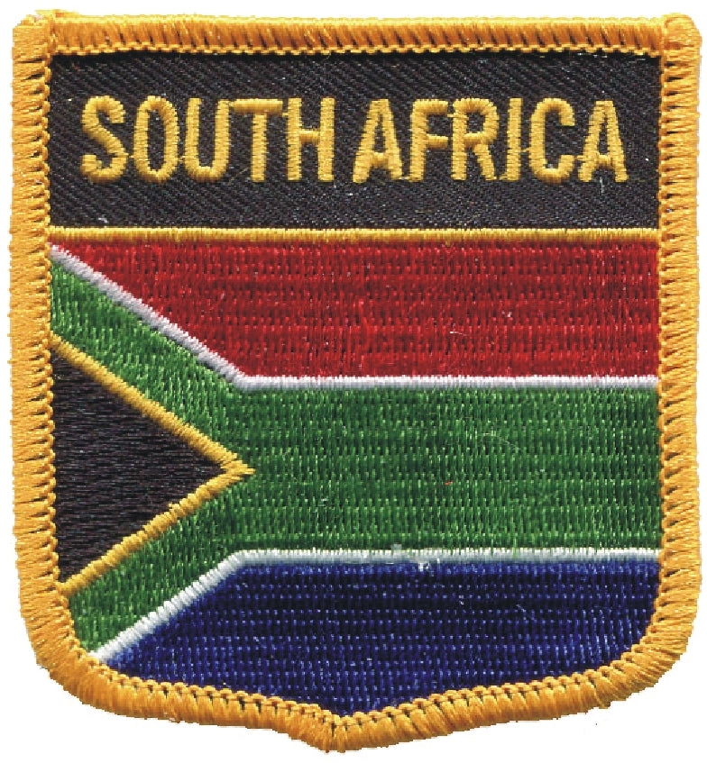 SOUTH AFRICA medium flag shield souvenir embroidered patch