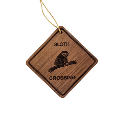 Wholesale Sloth Crossing Ornament Wood Souvenir Handmade in the USA