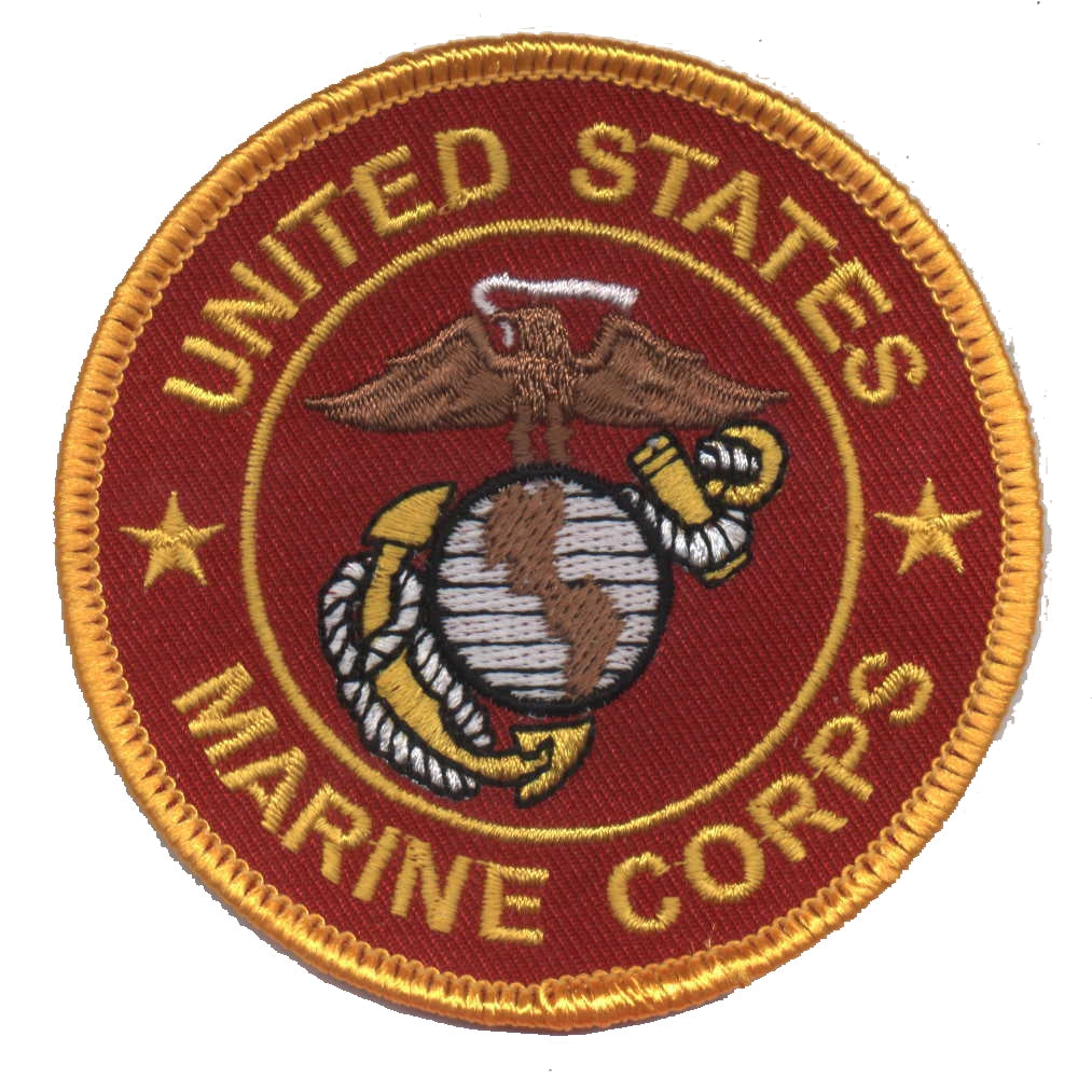 MARINES on red twill souvenir embroidered patch