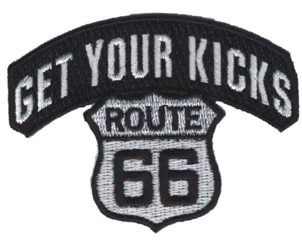 GET YOUR KICKS ROUTE 66 souvenir embroidered patch