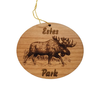 Wholesale Estes Park Colorado Ornament - Moose in Water Handmade Wood Souvenir