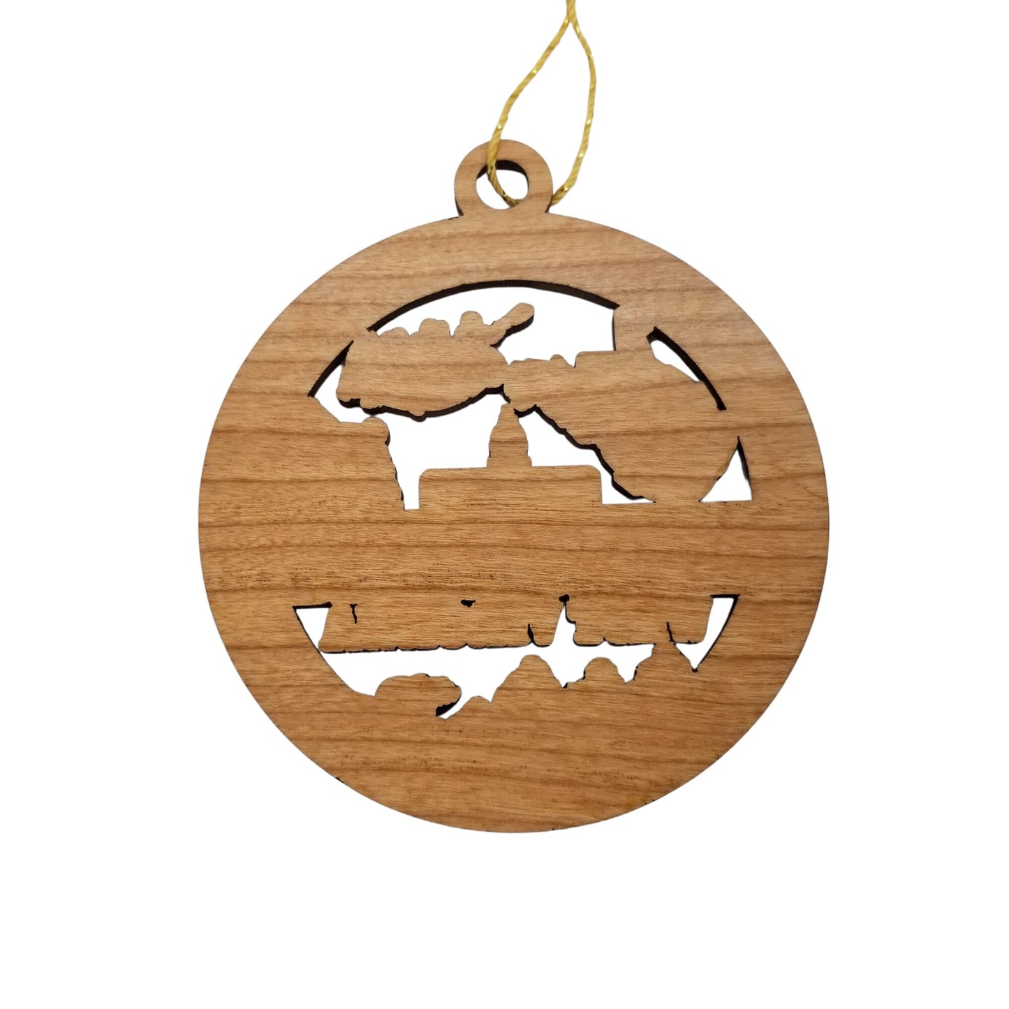 Wholesale West Virginia Wood Ornament -  WV Souvenir  - Handmade Wood Souvenir