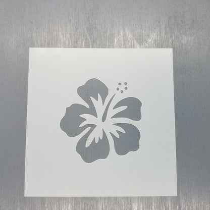 Hibiscus Stencil Reusable Food Safe Sign Painting Decorating Cookie Stencil Hawaii State Flower Stencil