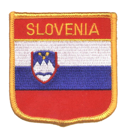 SLOVENIA medium flag shield souvenir embroidered patch