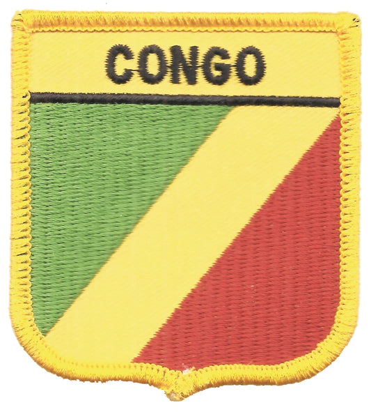 CONGO medium flag shield souvenir embroidered patch