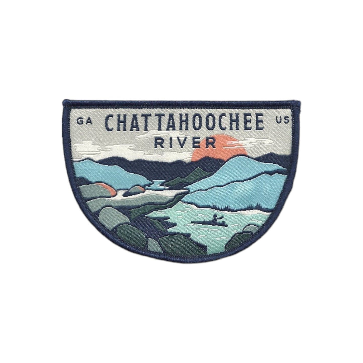 Georgia Patch – Chattahoochee River - Travel Patch – Souvenir Patch 3.25" Iron On Sew On Embellishment Applique