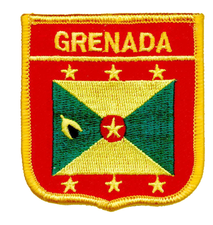 GRENADA medium flag shield souvenir embroidered patch