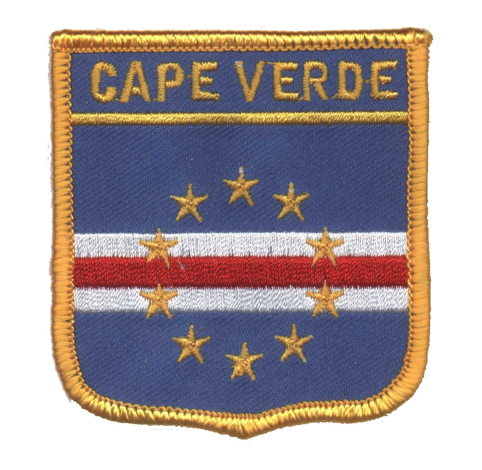 CAPE VERDE medium flag shield souvenir embroidered patch