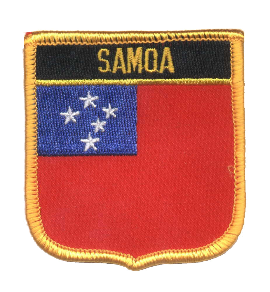 SAMOA medium flag shield souvenir embroidered patch