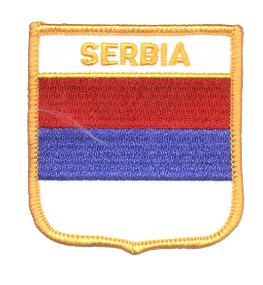 SERBIA OLD medium flag shield souvenir embroidered patch