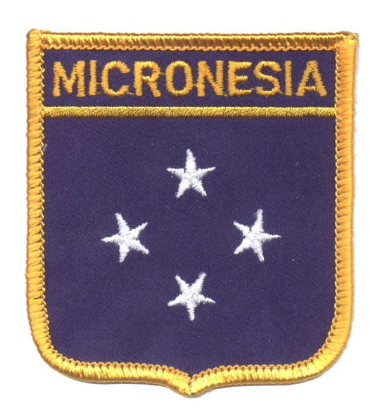 MICRONESIA medium flag shield souvenir embroidered patch