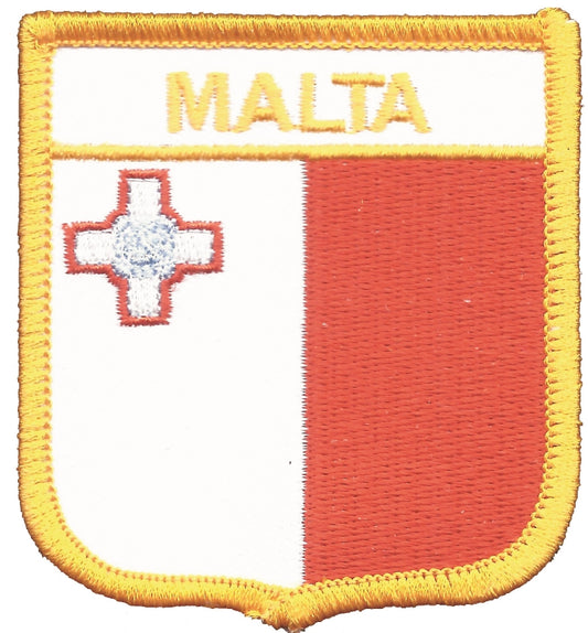 MALTA flag shield souvenir embroidered patch