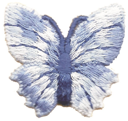 Blue butterfly aetz embroidered sew on patch.