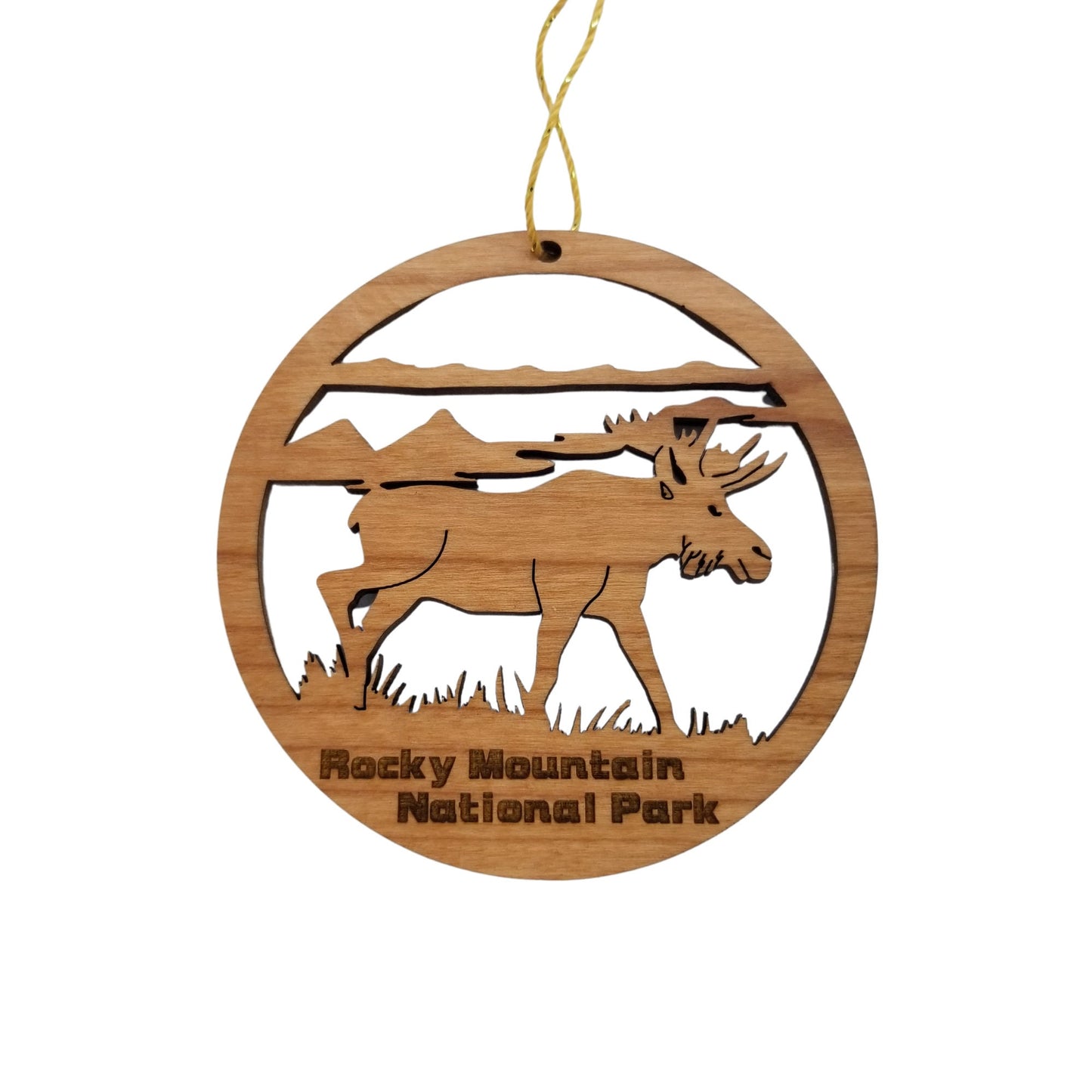 Wholesale Rocky Mountains Ornament Moose Cutout Handmade Wood Ornament Rocky Mountain National Park Colorado Souvenir