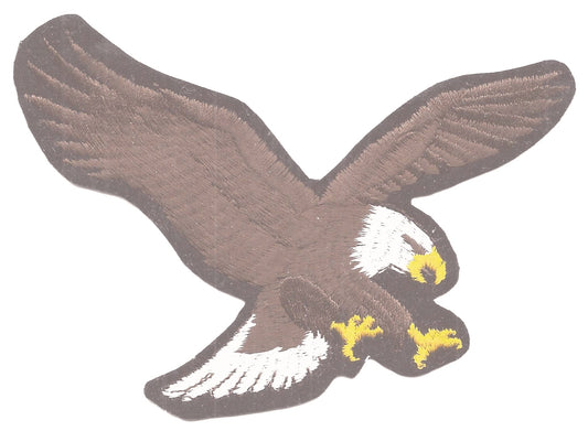 eagle on black - right side souvenir embroidered patch