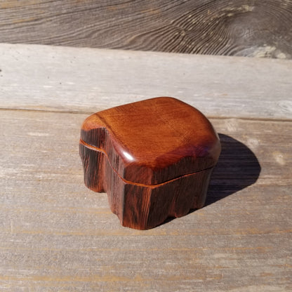 Wood Ring Box Redwood Rustic Handmade California #541 Storage Live Edge Mini Birthday Gift Christmas Gift Mother's Day Gift