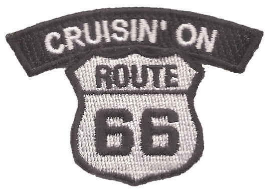 CRUISIN' ON ROUTE 66 souvenir embroidered patch