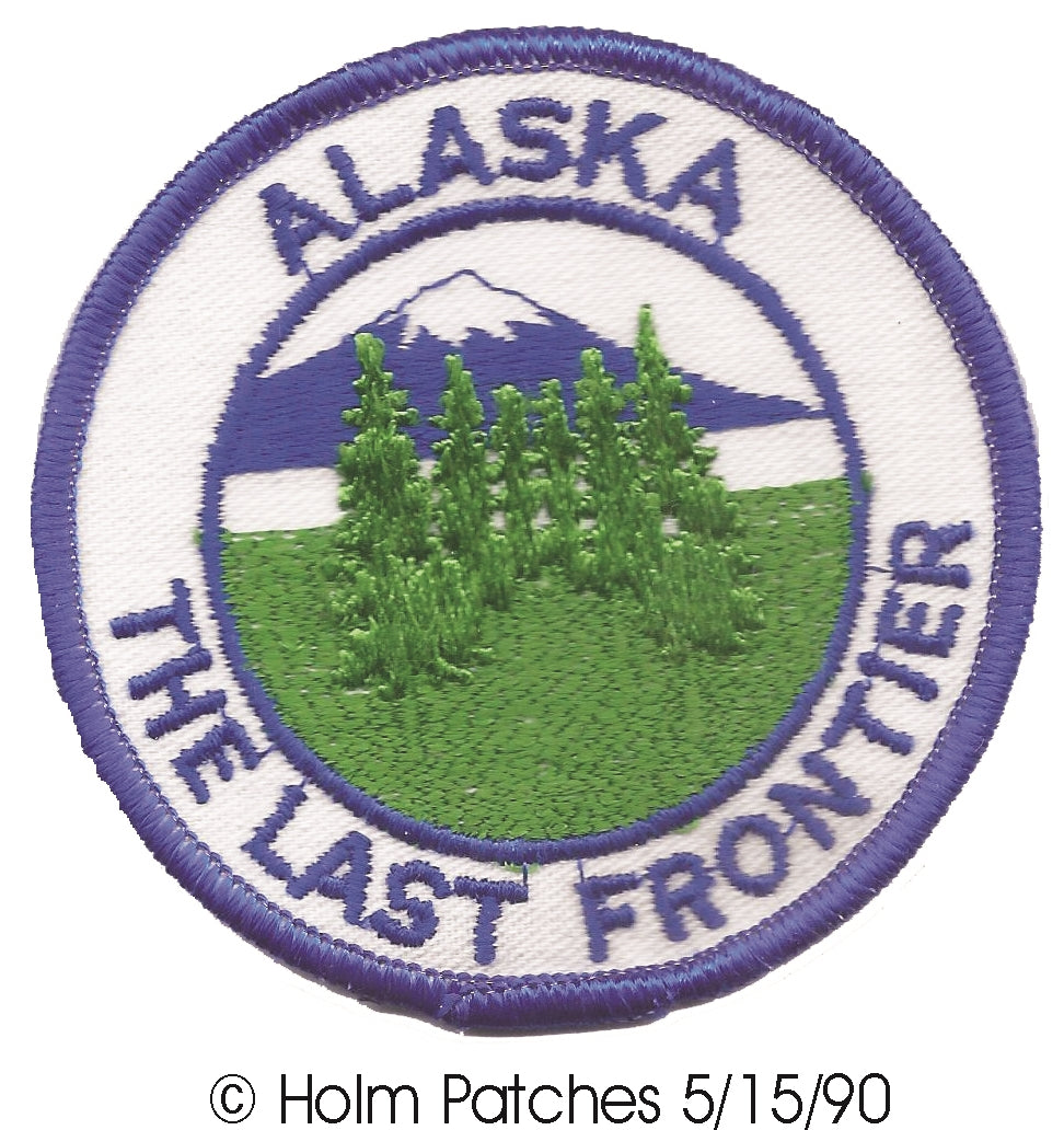 ALASKA THE LAST FRONTIER souvenir embroidered patch, AK