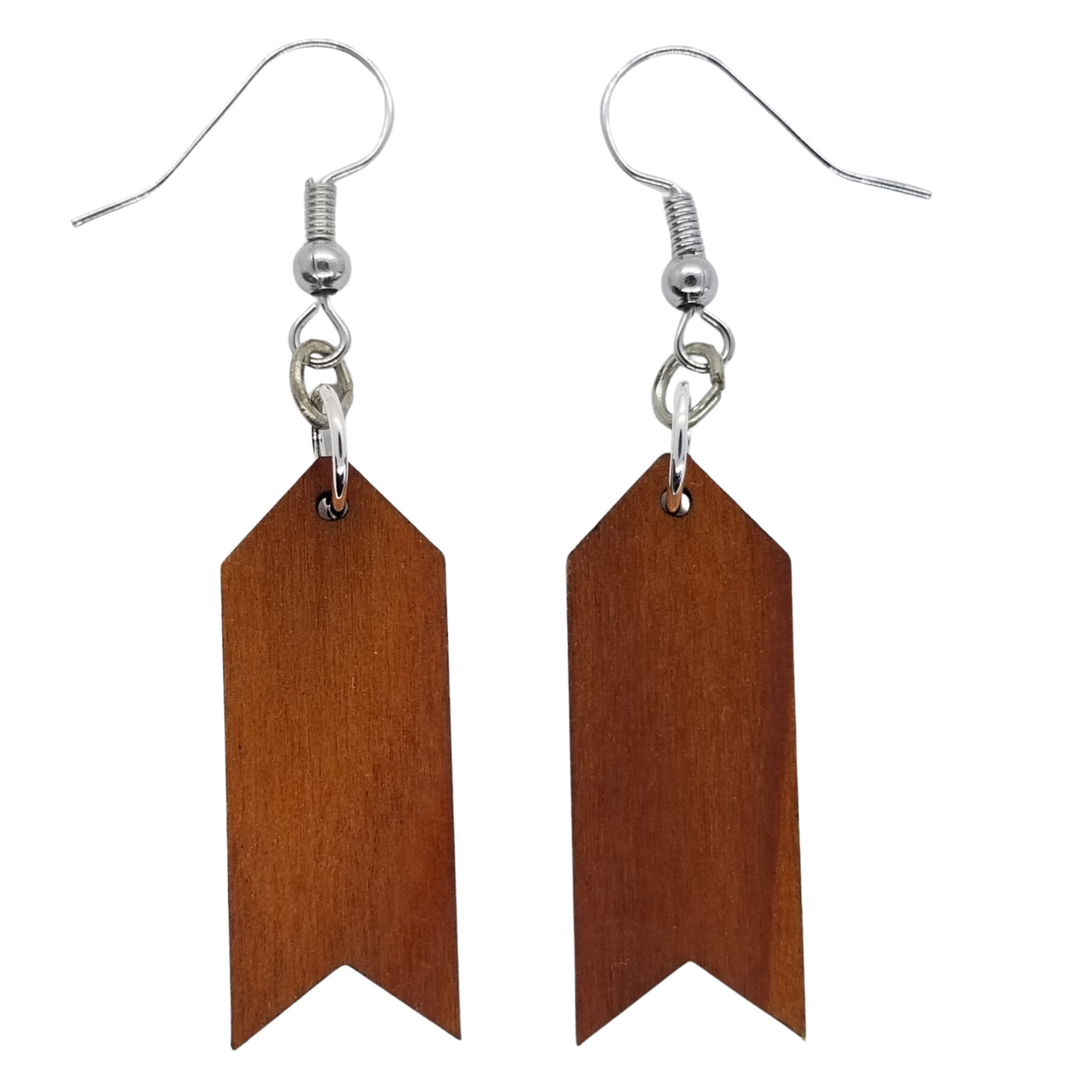 Wholesale Redwood Earrings - Arrow Wood Earrings - California Redwood Dangle Earrings - CA Souvenir Keepsake