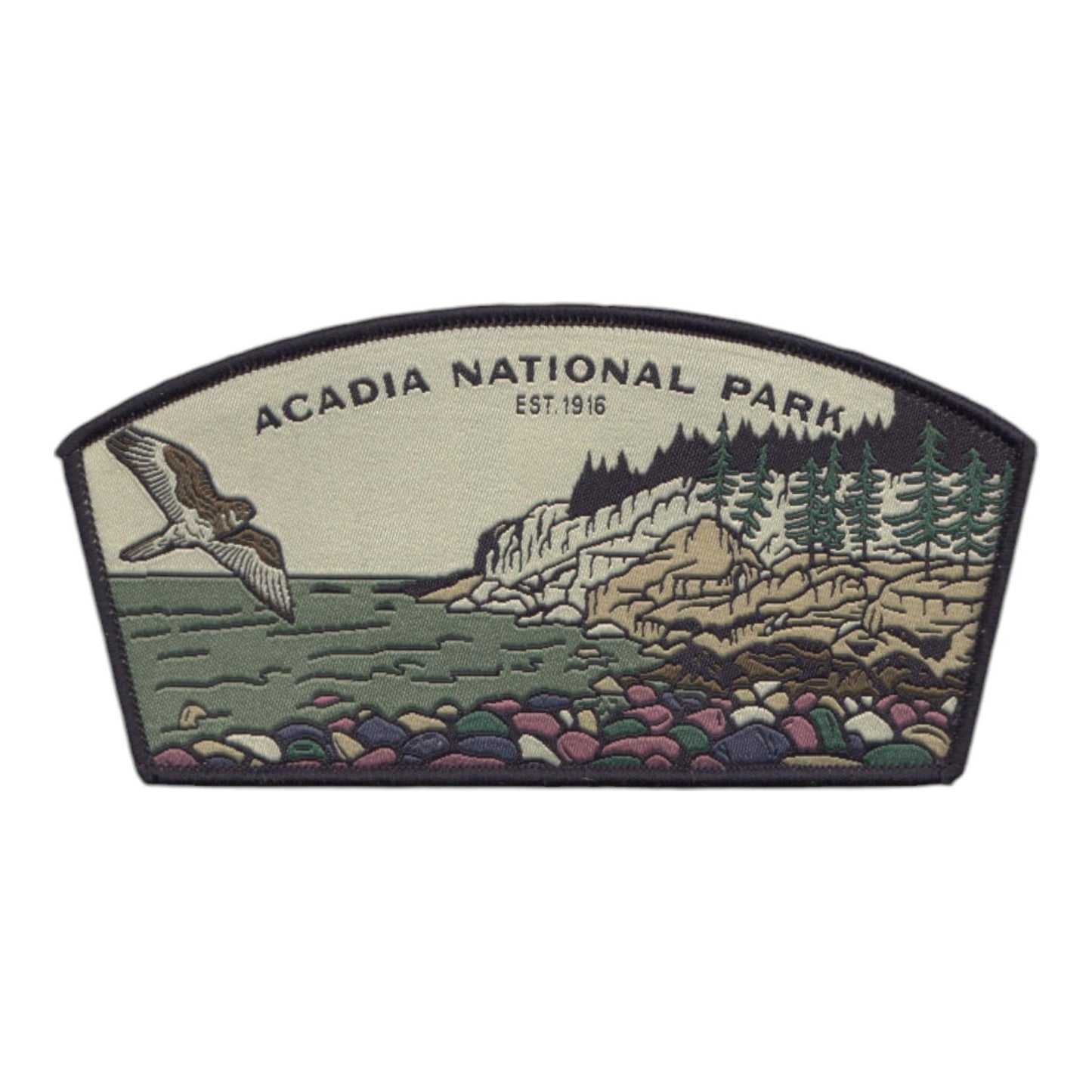 Maine Patch – Acadia National Park - Travel Patch – Souvenir Patch 4.75" Iron On Sew On Embellishment Applique