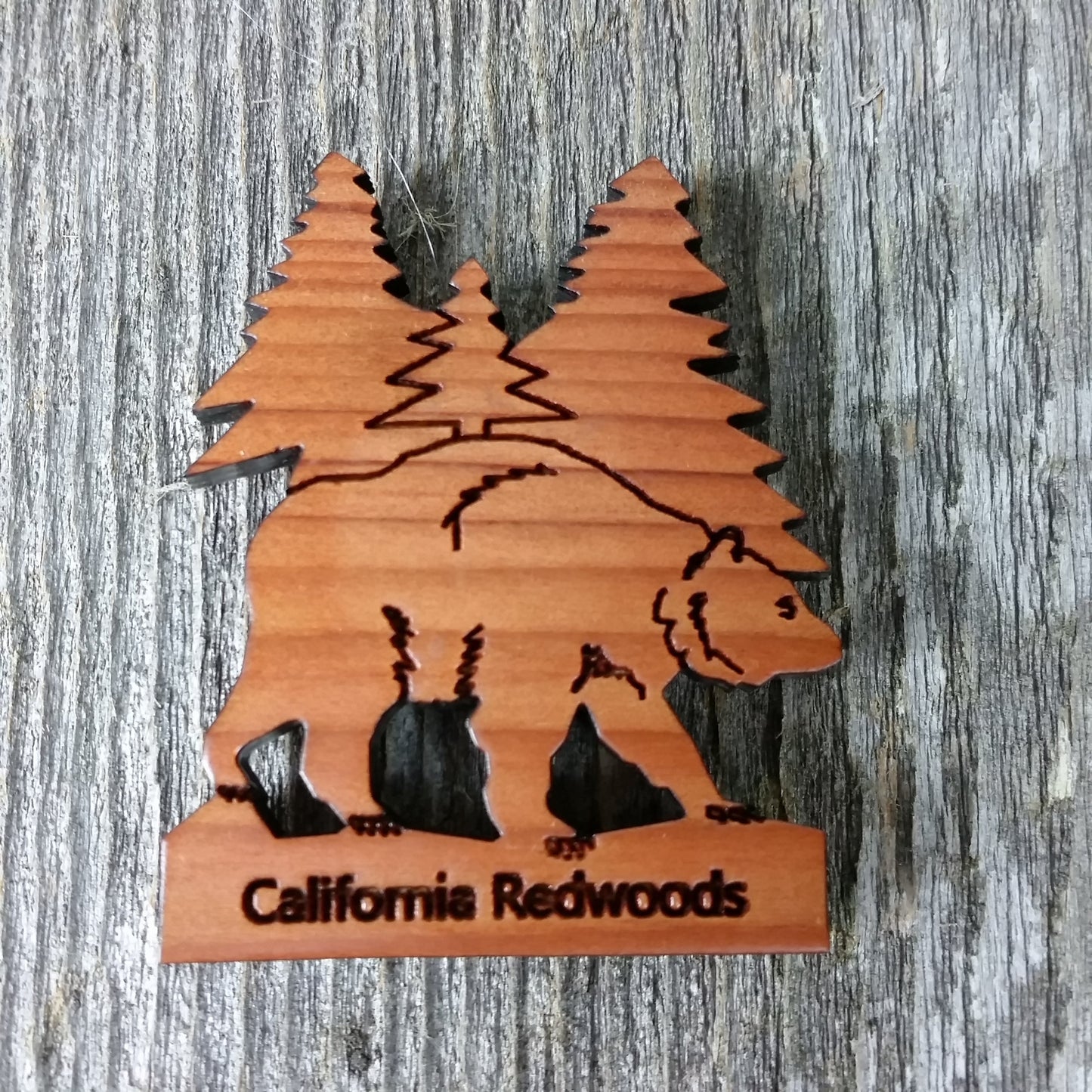 Wholesale Bear Tree Wood Magnet Souvenir Custom Namedrop #M4002W