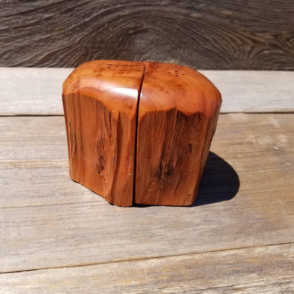 Salt and Pepper Shakers Set California Rustic Redwood Handmade #482 Lodge Theme Manly Gift Engagement Gift