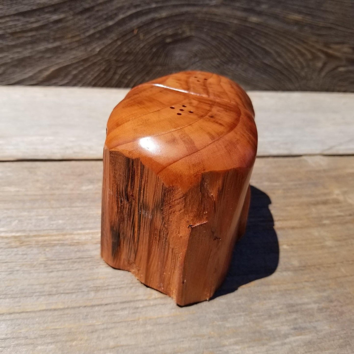 Salt and Pepper Shakers Set California Rustic Redwood Handmade #482 Lodge Theme Manly Gift Engagement Gift