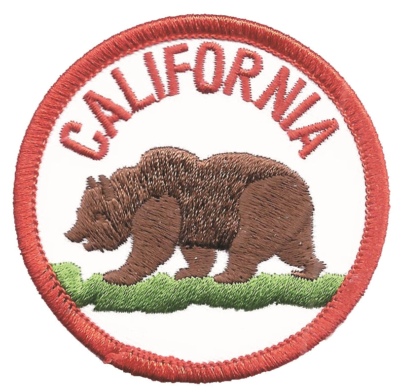 CALIFORNIA grizzly bear embroidered souvenir patch