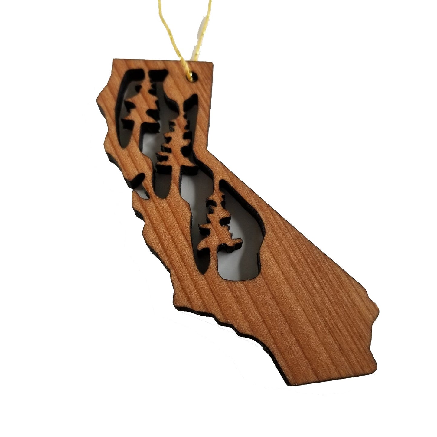 Wholesale California CA State Wood Christmas Ornament