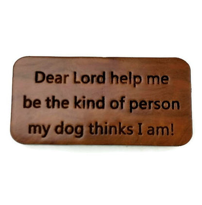 Wholesale Funny Dog Owner Wood Magnet