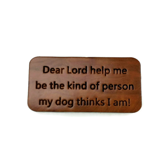 Wholesale Funny Dog Owner Wood Magnet