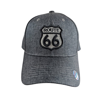 ROUTE 66 Shield Charcoal Gray Hat