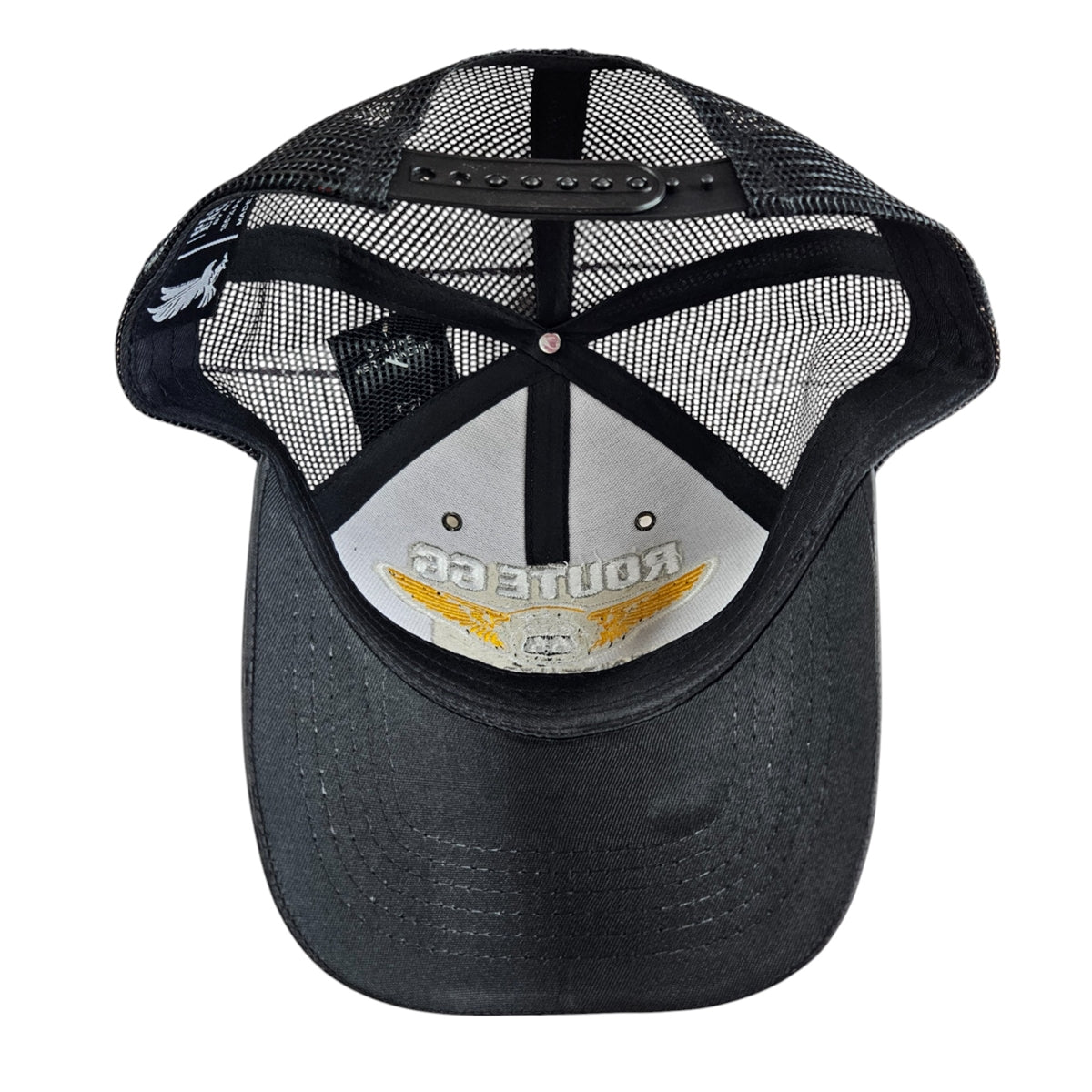 ROUTE 66 Mother Road Black Camo Trucker Mesh Cap or Hat