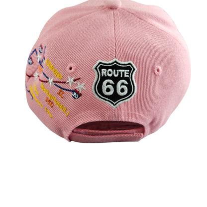 ROUTE 66 PINK Shadow Map Cap -  H1022