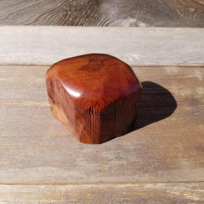 Wood Ring Box Redwood Rustic Handmade California #540 Storage Live Edge Mini Birthday Gift Christmas Gift Mother's Day Gift