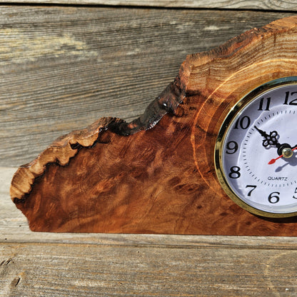 Redwood Burl Clock Table Shelf Mantle Desk Office Gifts for Men #654 Sitting Wood Christmas Gift Handmade