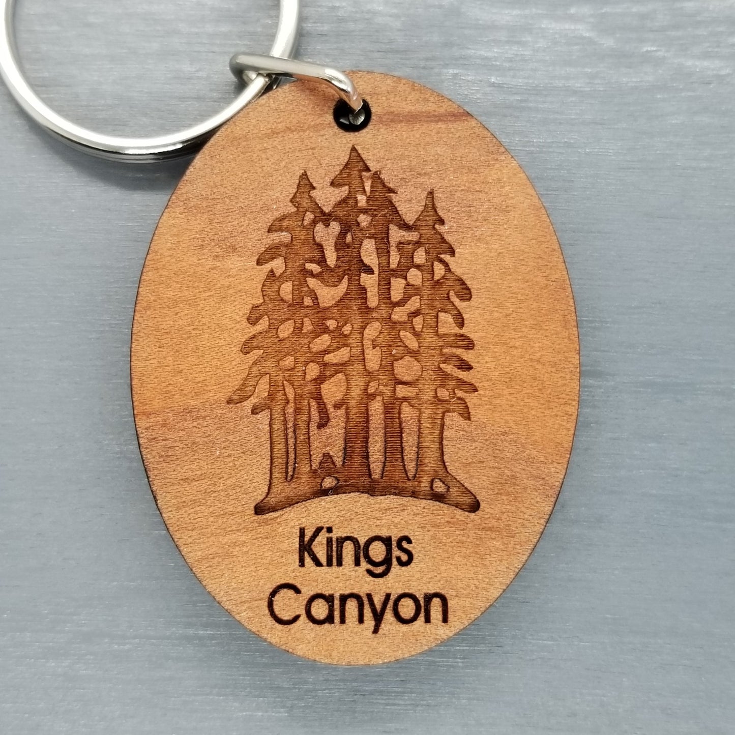 Wholesale Kings Canyon National Park Redwood Trees Grove Wood Keychain California Souvenir Travel Gift - Wood Gift Keyring