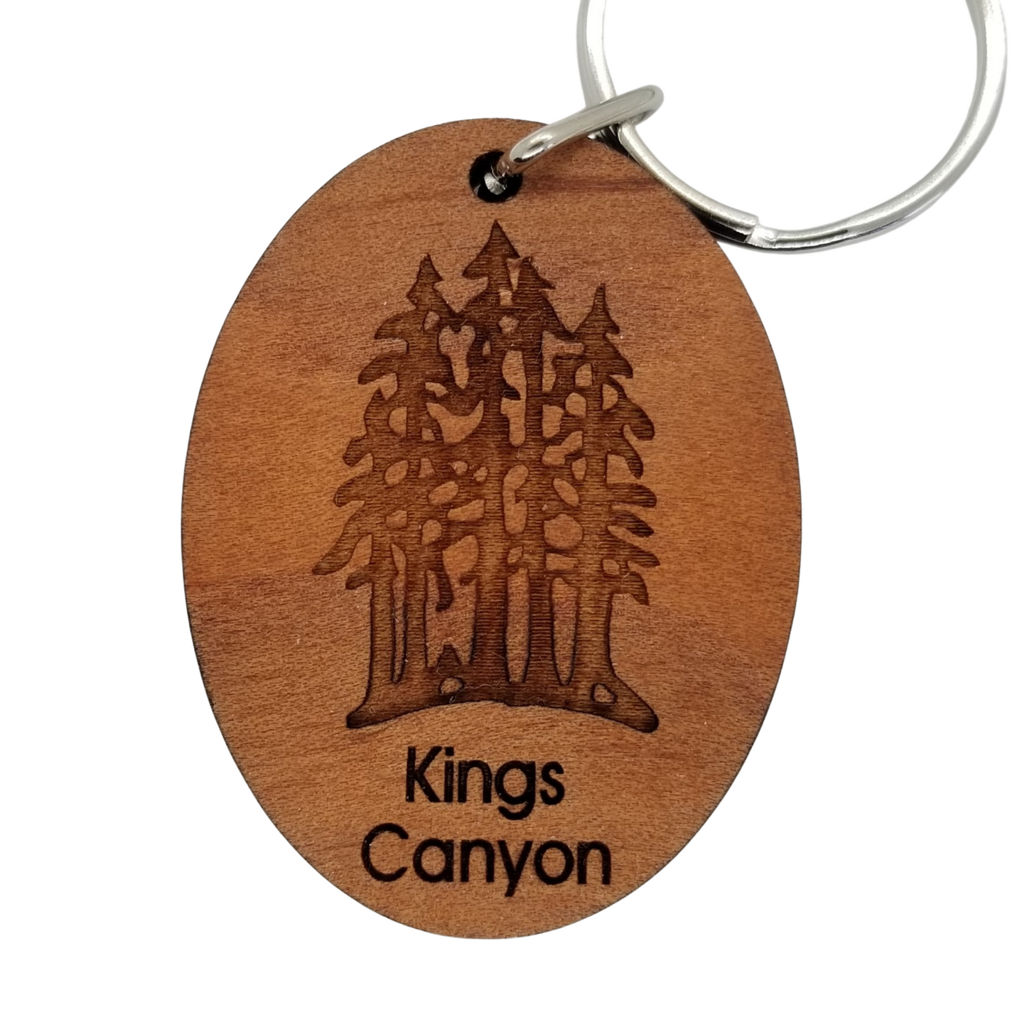 Wholesale Kings Canyon National Park Redwood Trees Grove Wood Keychain California Souvenir Travel Gift - Wood Gift Keyring