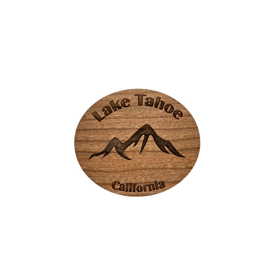 Lake Tahoe Mountains Magnet Wood Souvenir