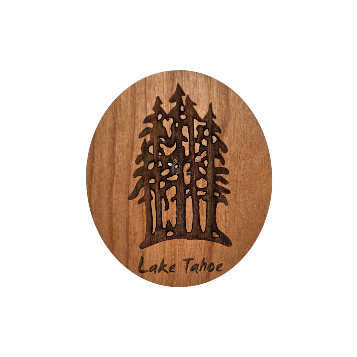 Wholesale Lake Tahoe Multi Trees Magnet Wood Souvenir